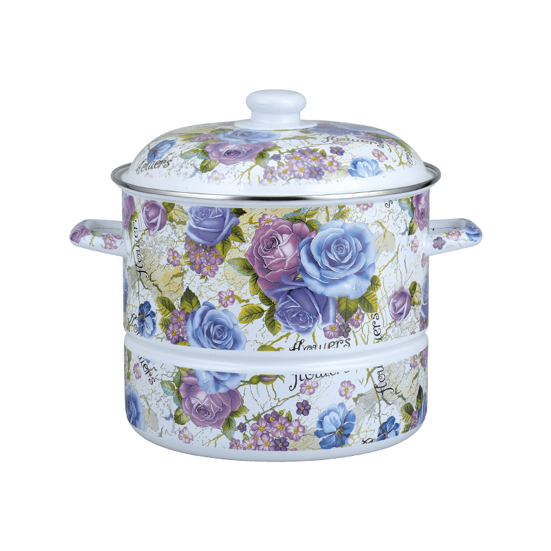 Pot de vaporizador redonda de acero de acero inoxidable 756D con bandeja de vapor