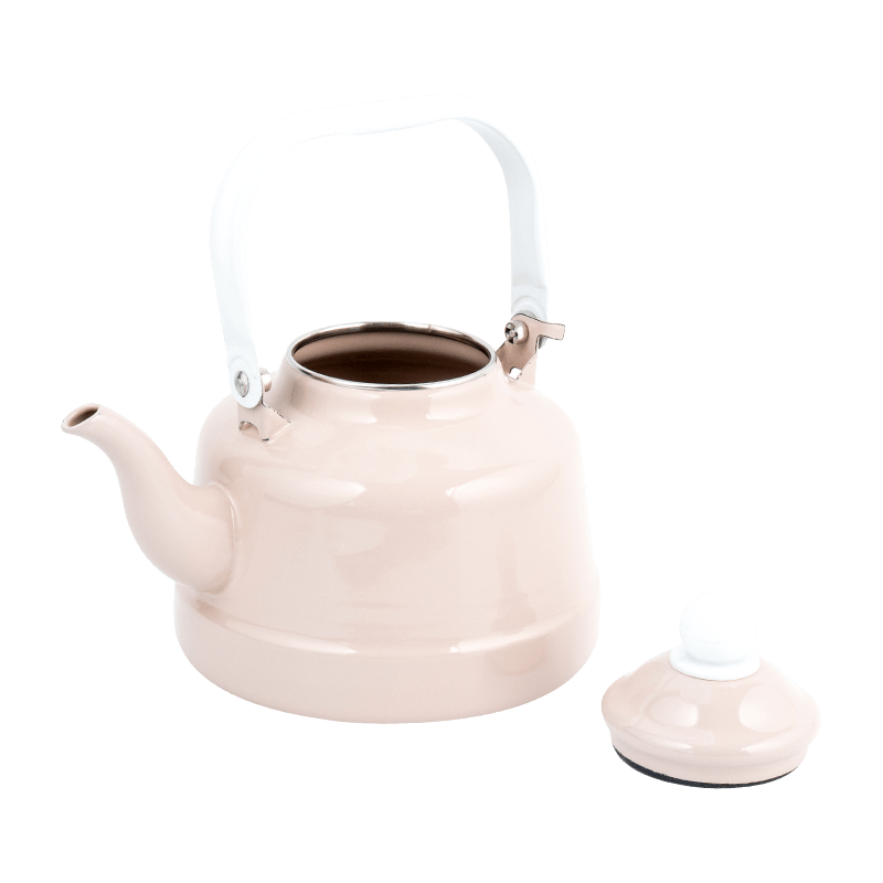 Tetera de té de esmalte tk505 diseñada por la campana