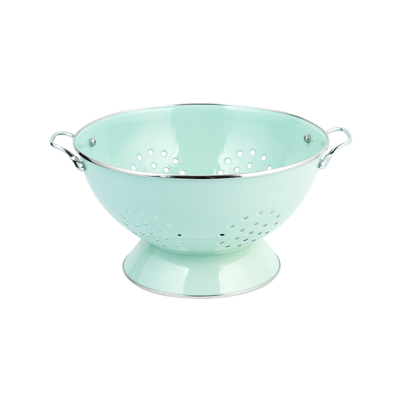 Cesta de fruta de esmalte vintage