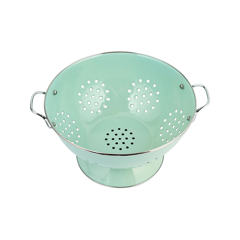 Cesta de fruta de esmalte vintage