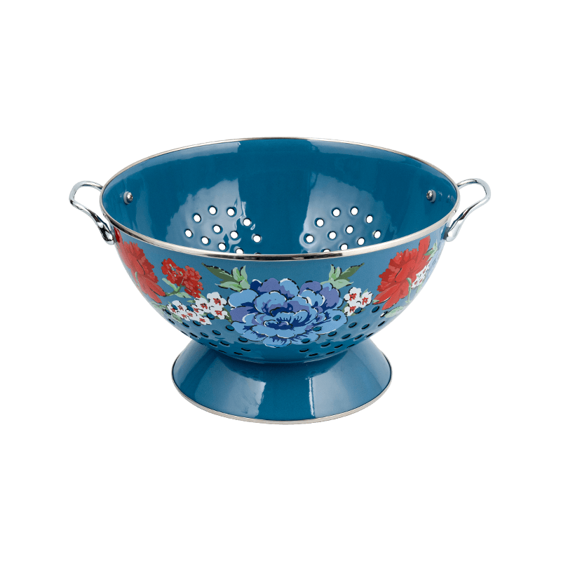 Cesta de fruta de esmalte vintage Cesta de fruta de esmalte vintage