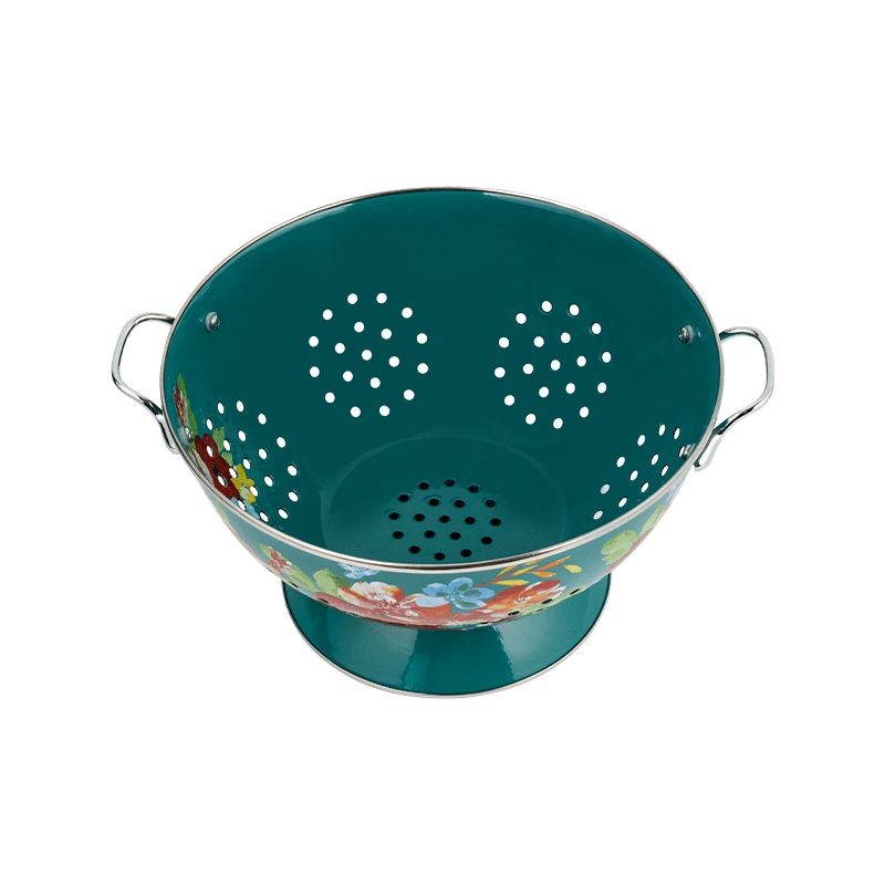 Cesta de fruta de esmalte vintage