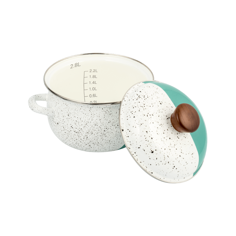 806D-5 RED RODED DE ACERO ACEARIO SIPTPOT SIMMER Pot de esmalte