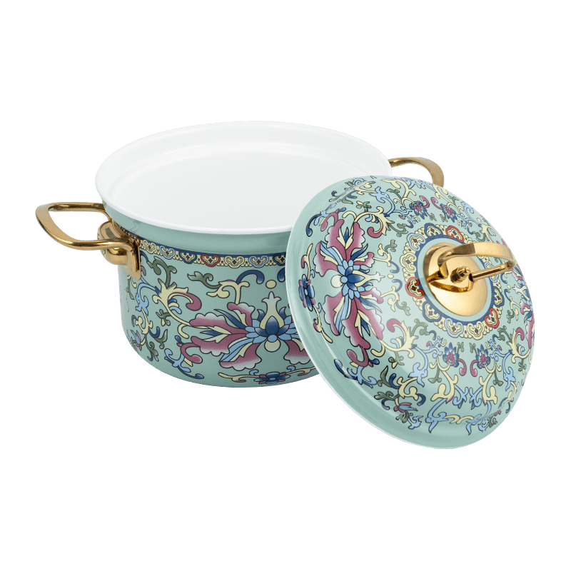 753D esmaltado con borde acampanado en bote recto resistente