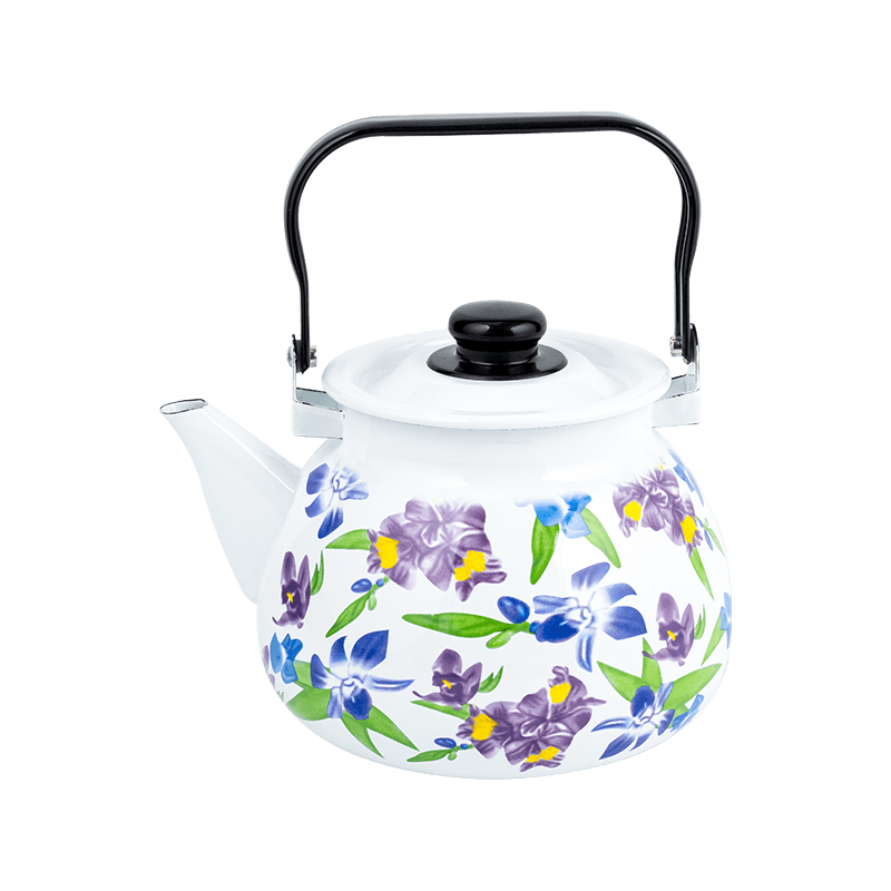 Tetera de té de borde acampanado de esmalte TK305