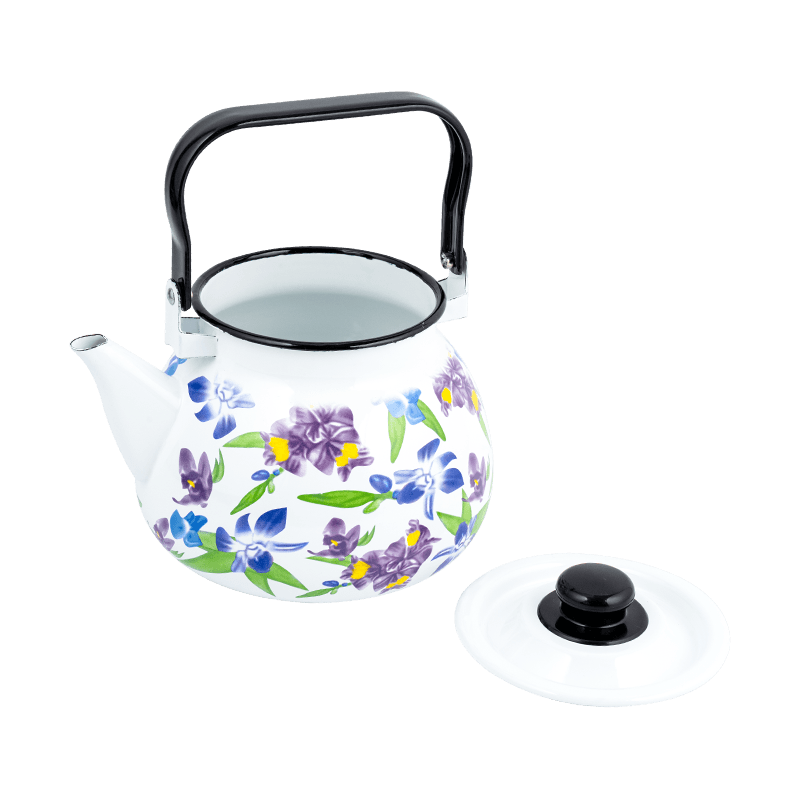 Tetera de té de borde acampanado de esmalte TK305