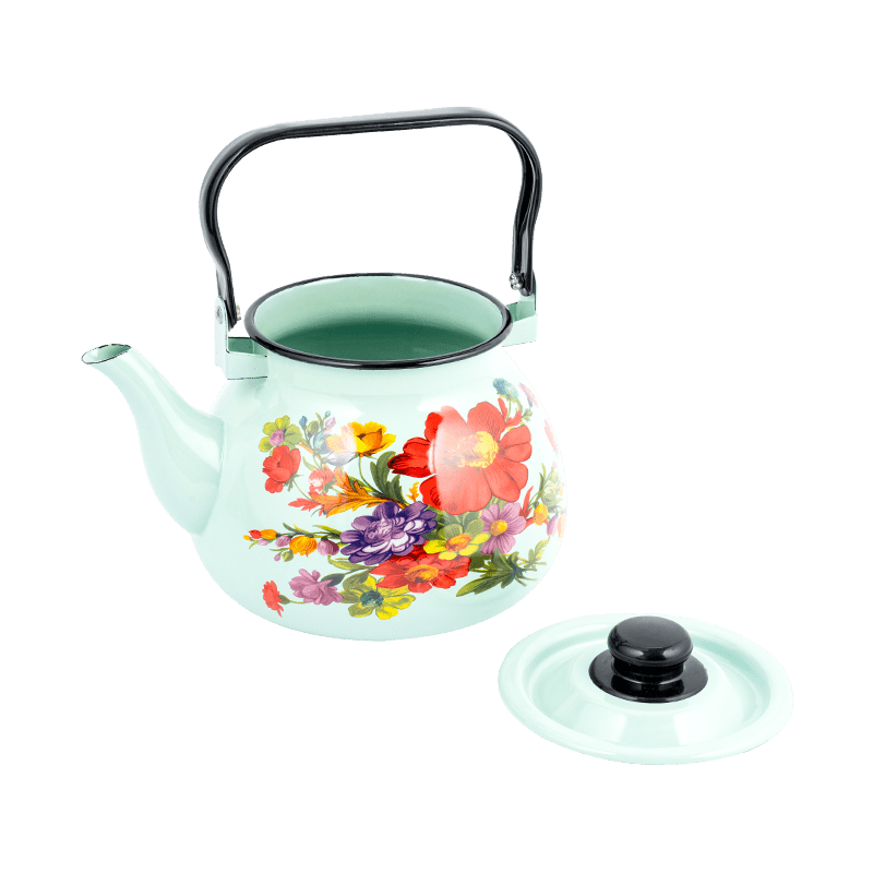 Tetera de té de borde acampanado de esmalte TK305