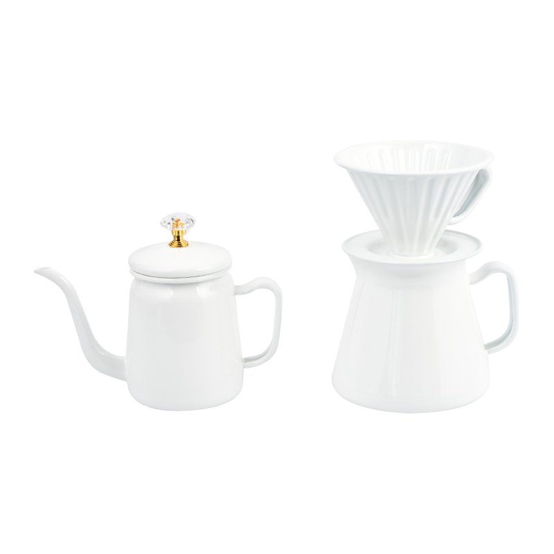 Kit de utensilios de café esmaltado